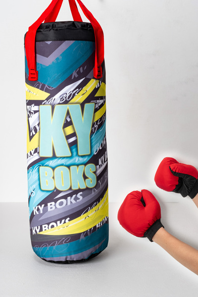 kyspor Çocuk Boks Torbası Seti + Eldiven | Dayanıklı ve Renkli Tasarım
