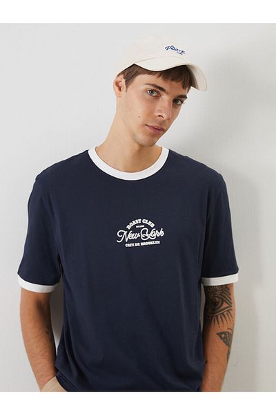 LC Waikiki Crew Neck Printed Combed Cotton Men's T-Shirt