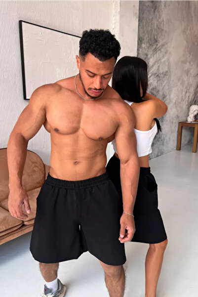 vladivosto Summer Loose Fit Black Gray High Waist Elastic Bermuda Oversize Fit Baggy Plus Size Capri Shorts