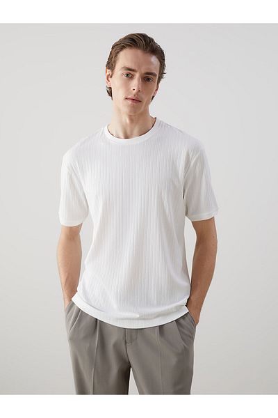 LC Waikiki Ανδρικό T-Shirt από βαμβακερό χτενισμένο λαιμό