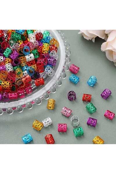 Bacoss Bohemian Hair Braiding Rings - Sada barevných náušnic do vlasů, 10 ks ozdob do vlasů (BC-1143).