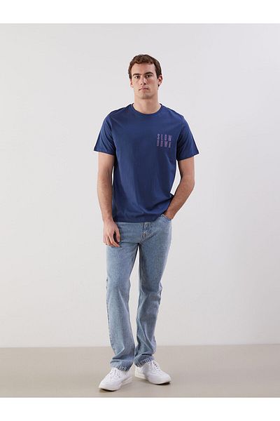 LC Waikiki Tricou pentru bărbați din bumbac pieptănat cu decolteu
