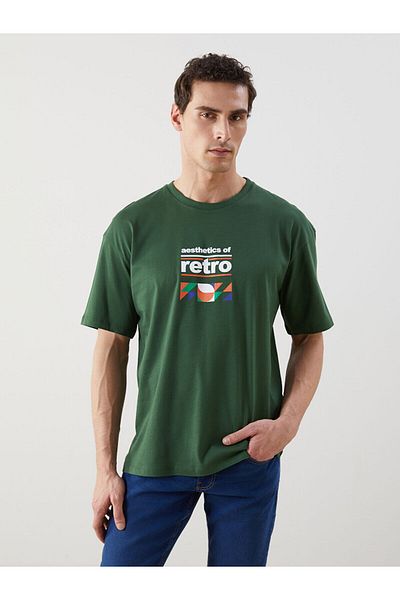 LC Waikiki Crew Neck Short Sleeve Printed Combed Cotton Men's T-Shirt