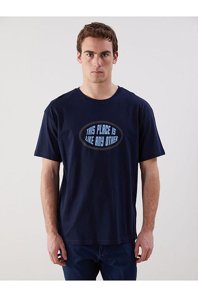 LC Waikiki Crew Neck Printed Combed Cotton Men's T-Shirt