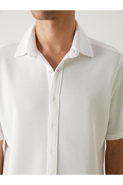 LC Waikiki Regular Fit Short Sleeve Men's Textured Shirt