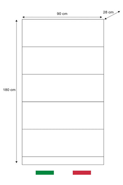 Sense BookishNook MDF White Kitaplık