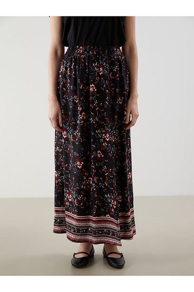 LC Waikiki Patterned Women's Skirt with Elastic Waist