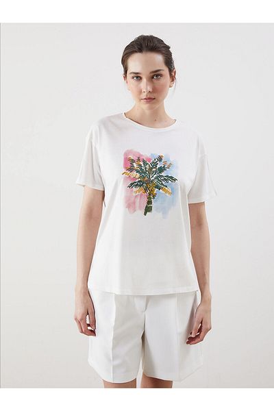 LC Waikiki Crew Neck Printed Women's T-Shirt