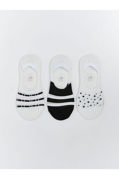 LC Waikiki Patterned Women's Ballerina Socks 3-Pack