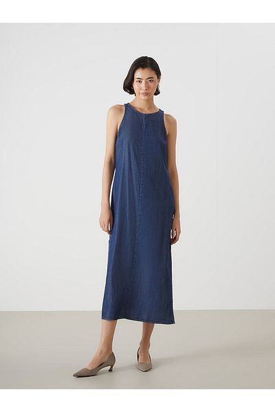 LC Waikiki Γυναικείο Jean φόρεμα με λαιμόκοψη