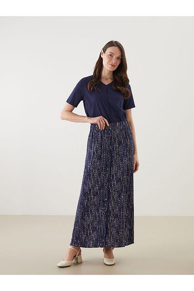 LC Waikiki Patterned Women's Skirt with Elastic Waist