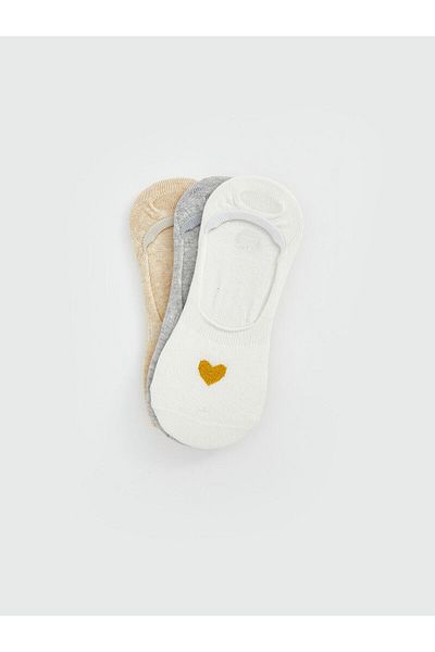 LC Waikiki Printed Women's Ballerina Socks 3-Pack