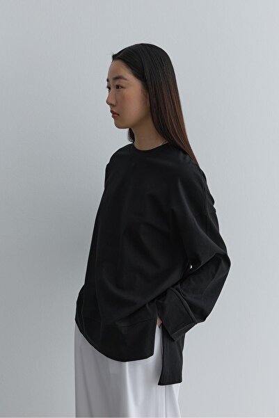 Fahhar Thick Folded Sweatshirt Black