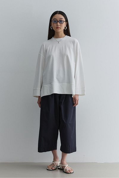 Fahhar Thick Folded Sweatshirt Ecru