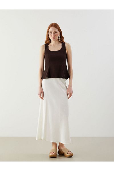 LC Waikiki Μπλούζα Peplum με τετράγωνο γιακά
