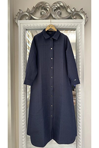 Invee Snap Closure Quilted Cap - Navy Blue