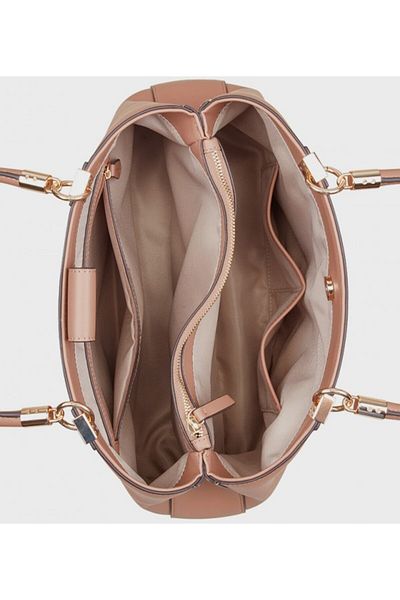 Nine West Donella Logo Metal Zippered Shoulder Bag