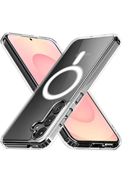 Evax (MAGSAFE) Samsung Galaxy S25 PLUS Uyumlu MagSafe Wireless Özellikli Şeff...