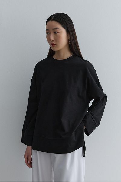 Fahhar Thick Folded Sweatshirt Black