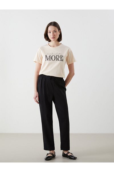 LC Waikiki Tricou de damă cu imprimeu cu gât crew