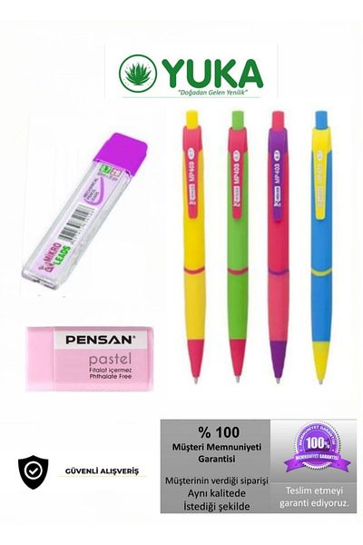 Yuka 2 Pcs Versatil Pen 0.9 mm Tip Pen + Eraser + Nib (Girl Set)