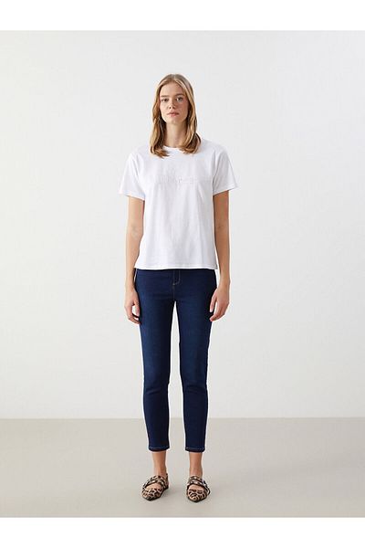 LC Waikiki Tricou de damă cu decolteu cu broderie florală