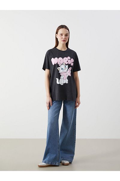 LC Waikiki Crew Neck Aristocats Printed Women's T-Shirt