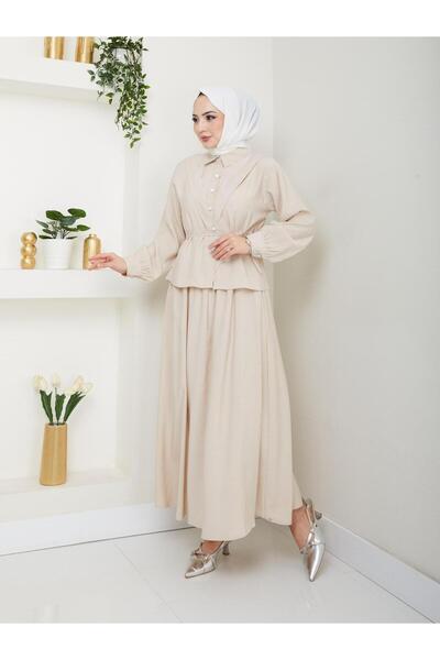 PALME D'OR Γυναικείο σετ φούστας Cupra V με κουμπιά και φούστα