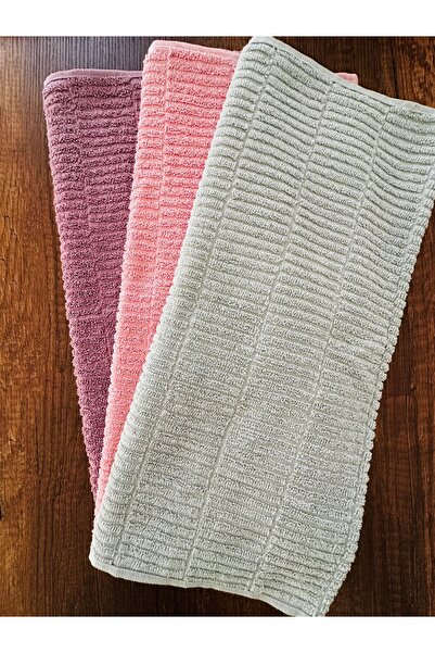 Shopyteks Набір рушників для рук і обличчя з жакардовим візерунком, 3 шт., 50x90 см | 100% бавовна, м'які