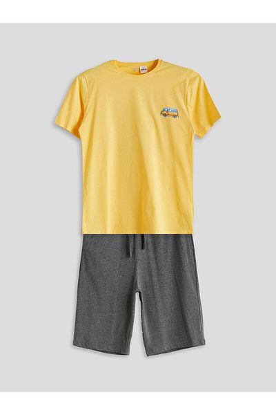 LC Waikiki Standard Mold Men's Shorts Pajama Set (S5)