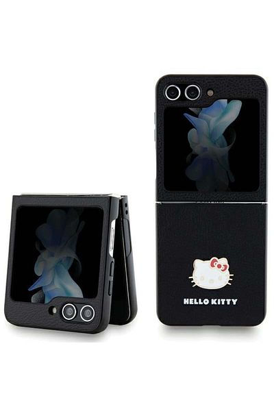 Hello Kitty Case for Samsung Galaxy Z Flip5, Hardcase IML, Hello Kitty - Black
