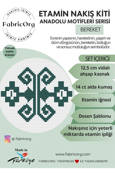 fabricorg Kanaviçe-Etamin Nakış Kiti (Bereket)