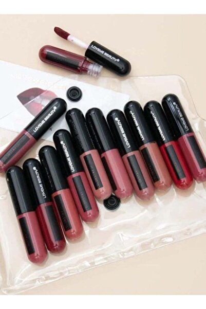 real beauty Loveme Beauty Mini Long-Lasting Liquid Lipstick, 12 Pieces
