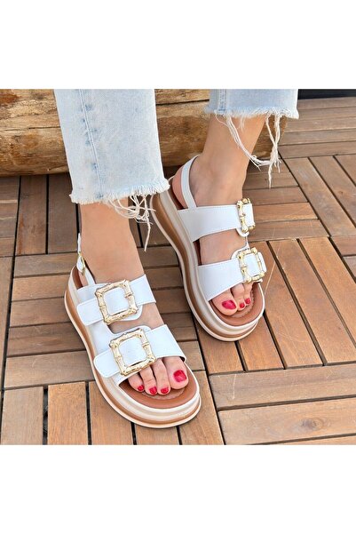 Erbilden Stan White Skin Sandals