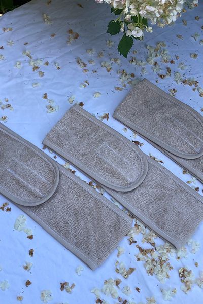 Mokita Home Hair Band Set of 3 Athlete Bandana Towel Women & Men Makeup Yoga Spa Velcro Tape Bias