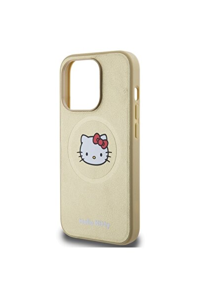 Hello Kitty Θήκη για iPhone 15 Pro, Σκληρή Δερμάτινη Θήκη Kitty Head MagSafe, Hello Kitty - Οικολογικό Δέρμα