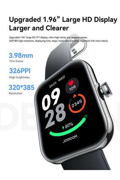 Joyroom JR-FT5 Smart Watch: 1.83" HD Screen, 80+ Sports Modes, Health Monitoring, IP68
