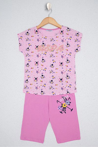 U.S. Polo Assn. Pink Girl's Top and Bottom Set