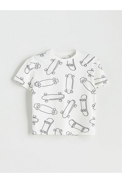 LC Waikiki Ανδρικό μπλουζάκι με στάμπα LCW Kids Crew Neck (S5)