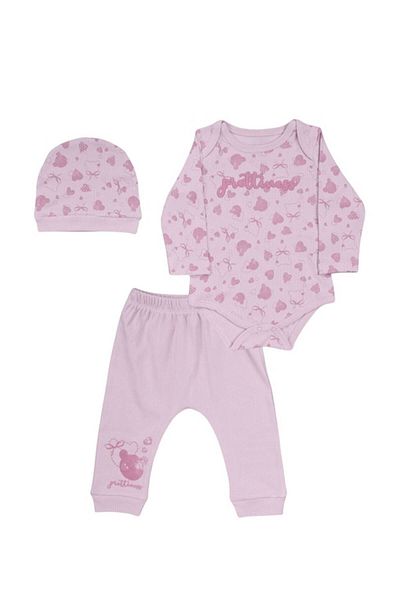 falcomini Baby Girl 3-Piece Bodysuit Set 0/9 Months