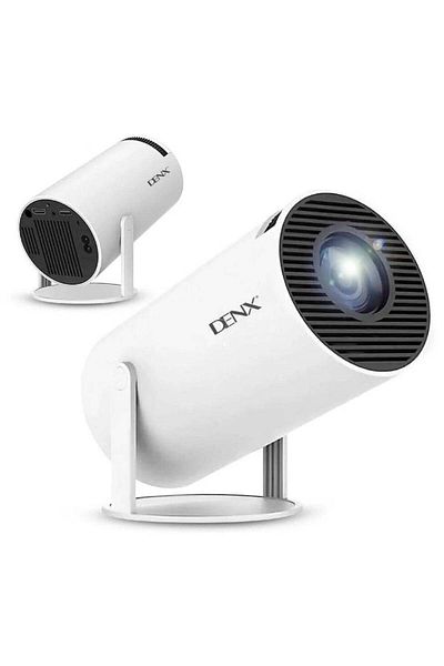 Denx Lumens Portable Mini Projector with Android 12, WiFi, and Bluetooth, Denx DX2591