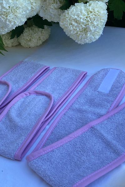 Mokita Home Hair Band Set of 3 Athlete Bandana Towel Women & Men Makeup Yoga Spa Velcro Tape Bias