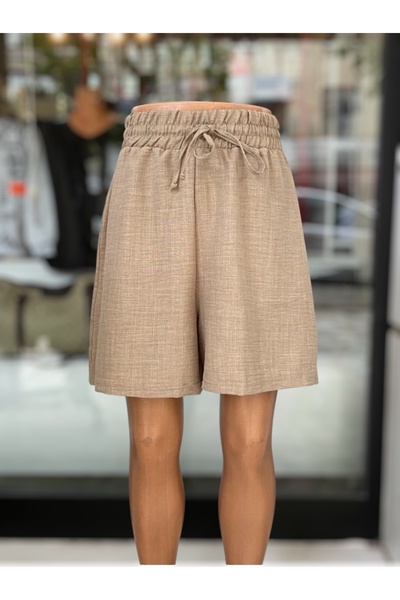 BİLGENS BUTİK Women's Cotton Viscose Relaxed Cut Shorts