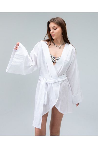 Tt Line Women's Cotton Linen Flow Kimono