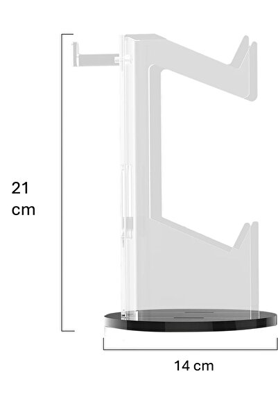 CigarFort Konsol Joystick Gamepad Kumanda Standı Xbox PS4 PS5 Uyumlu Akrilik Şeffaf Kulaklık Kol Tutucu
