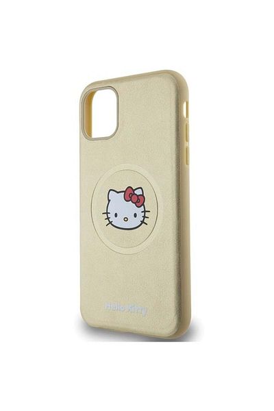 Hello Kitty Case for iPhone 11, Hardcase Leather Kitty Head MagSafe, Hello Kitty - Ecological leather