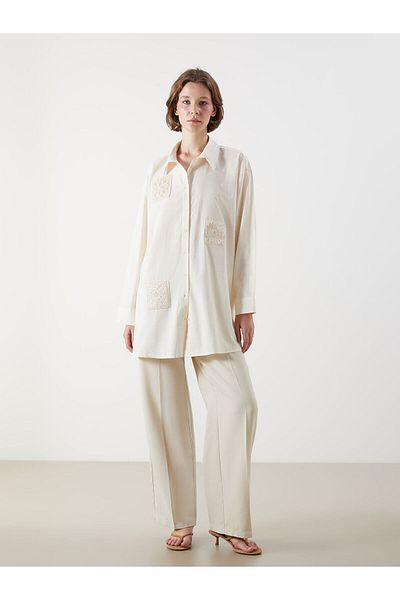 LC Waikiki Embroidered Oversize Women's Shirt Tunic