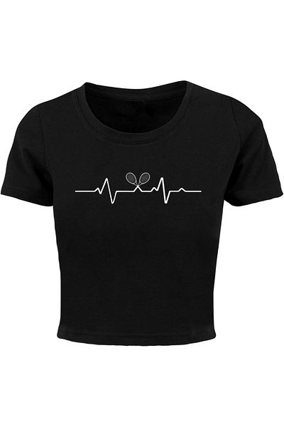 Merchcode Damen Ladies Tennis Beats Crop Tee