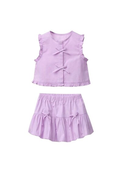 OEM بدلة القوس المنسوجة للفتيات LILA