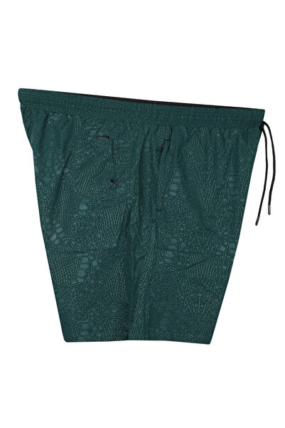 tambattal Erkek Büyük Beden Deniz Şortu Gofre Baskılı